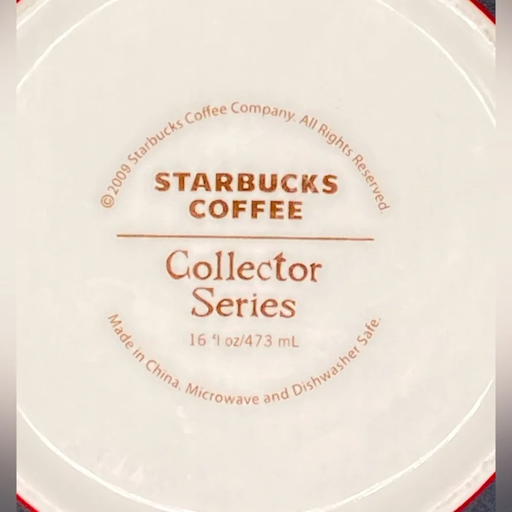 Starbucks Coffee OHIO 2009 Collector Series 16 oz Steamboat Mug Red White